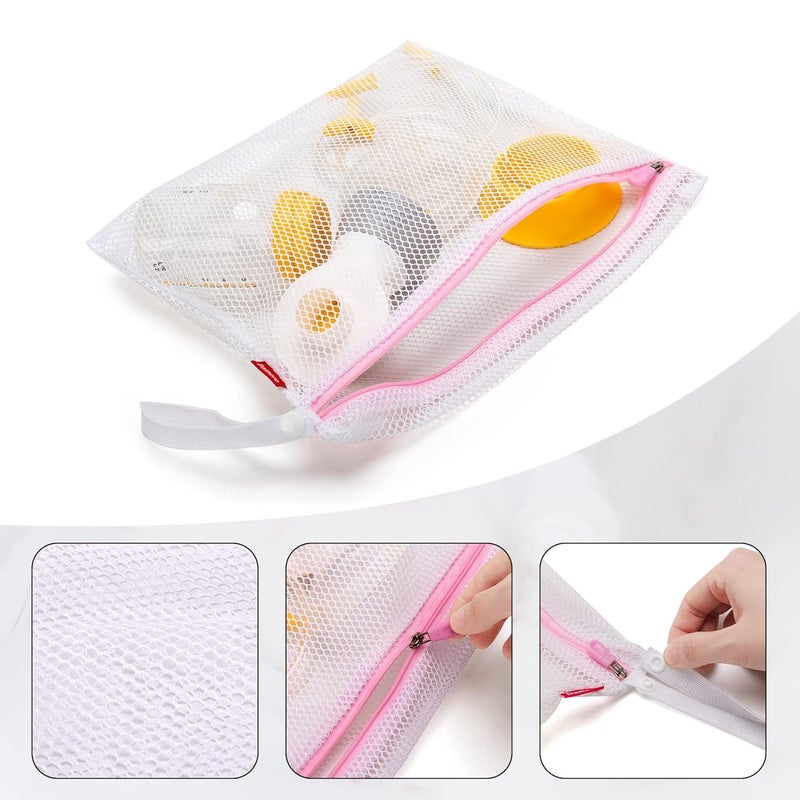 Damero Breast Pump Parts Bag, Wet Dry Breast Pump Parts Bag, Pumping Bag with Waterproof Mat and Mesh Bag, Gray Arrow - Image 3